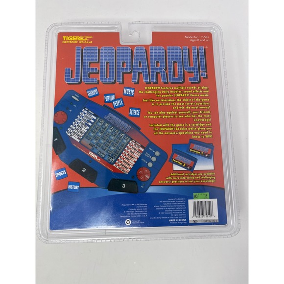 Tiger Electronics Jeopardy Handheld LCD Game Vintage 1997 Model 7-581 New Sealed - Picture 3 of 5